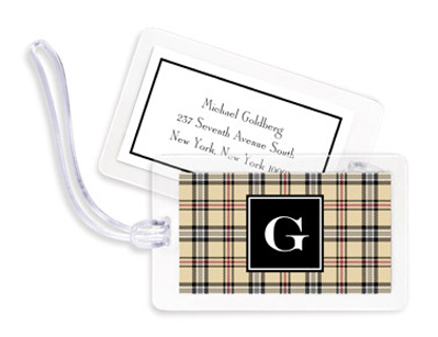 Town Plaid Luggage Tags